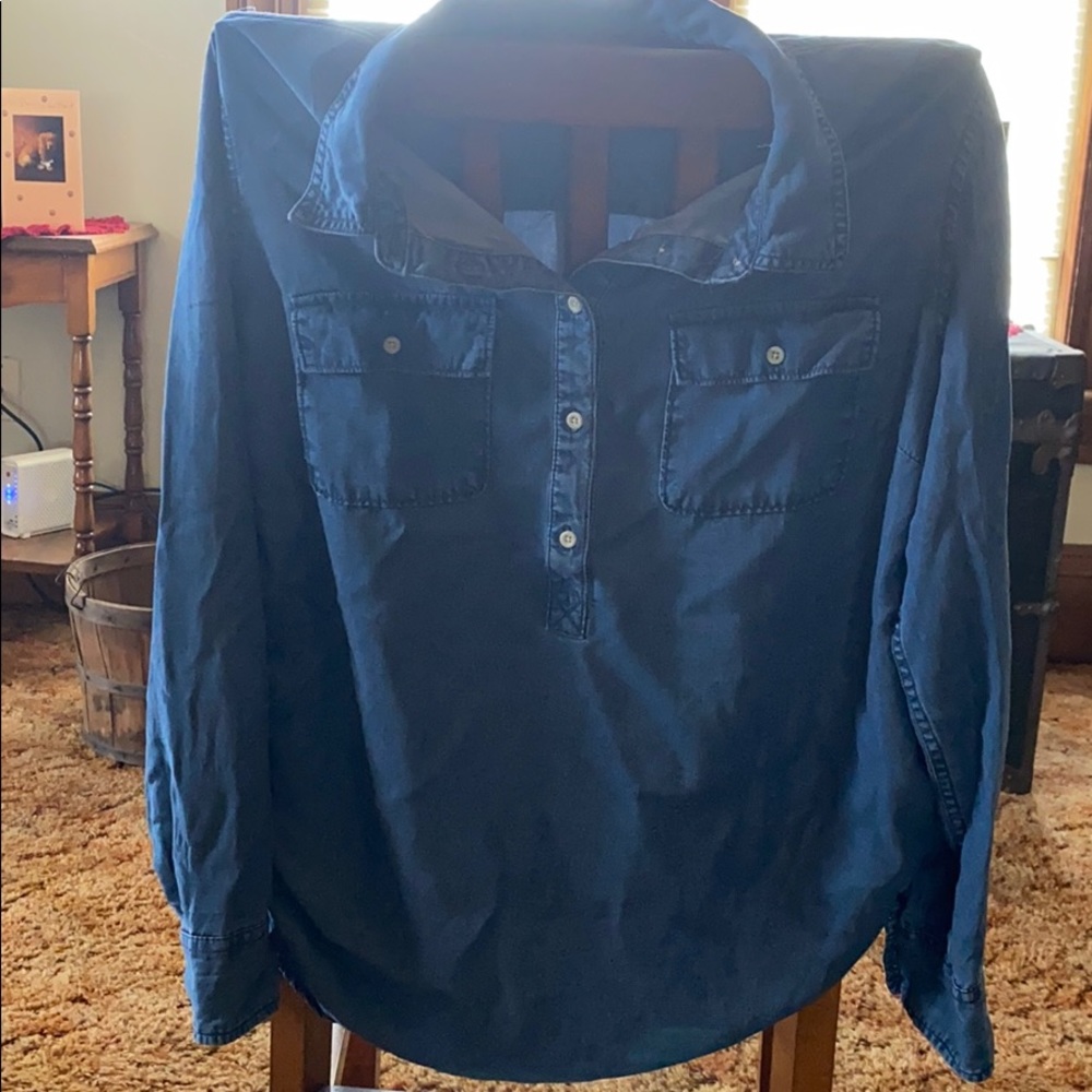 A new day half-button denim poplin xxl